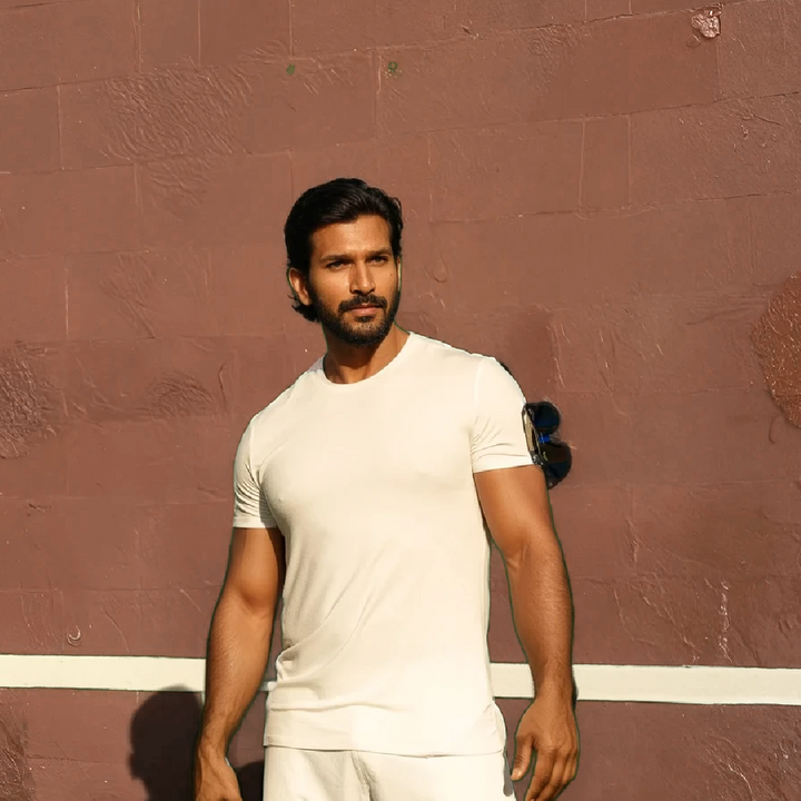 Triton - Men's Performance Tee -  Beluga White