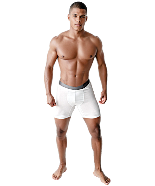 Boxer Brief w/ Athletic Suspension Sling (Beluga White)