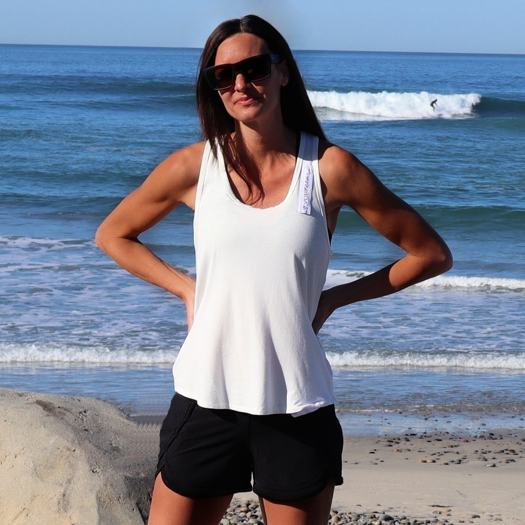 Triton - Women's Performance Racerback Tank - Beluga White